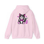 Level Up Gamer Cat Hoodie Back Printed