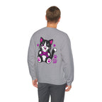 Level Up Cat Gamer Sweatshirt Back Printed