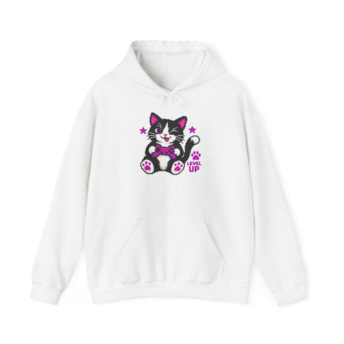 Cute Cat Hoodie - "Level Up"