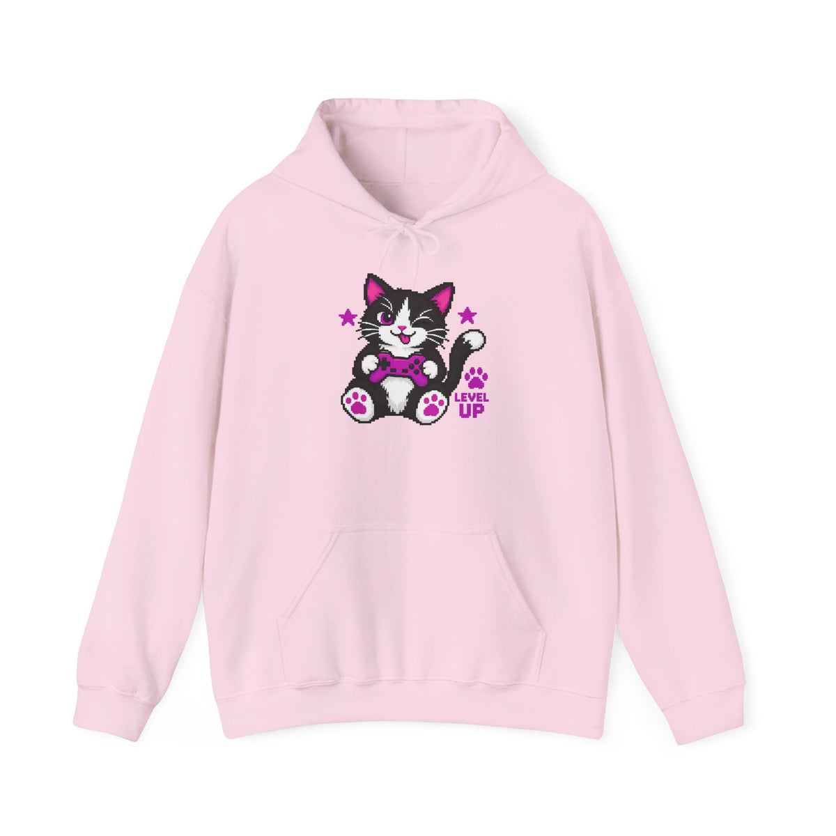 Cute Cat Hoodie - "Level Up"