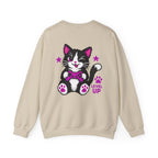 Level Up Cat Gamer Sweatshirt Back Printed