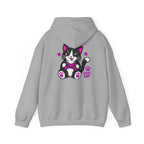 Level Up Gamer Cat Hoodie Back Printed