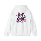 Level Up Gamer Cat Hoodie Back Printed