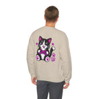 Level Up Cat Gamer Sweatshirt Back Printed