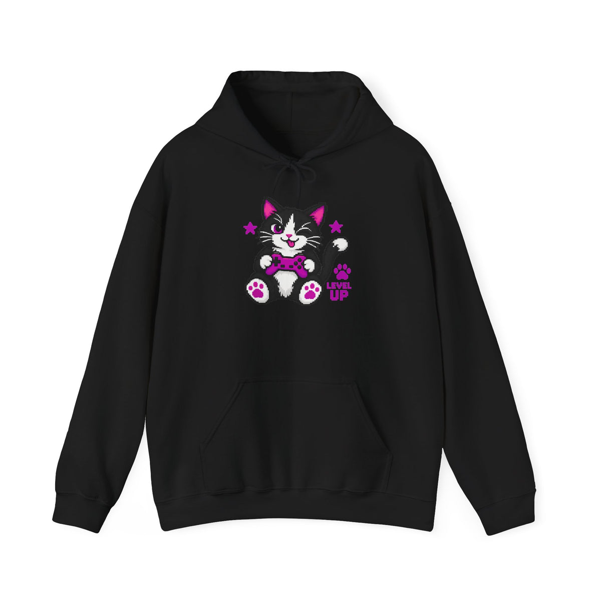 Cute Cat Hoodie - "Level Up"